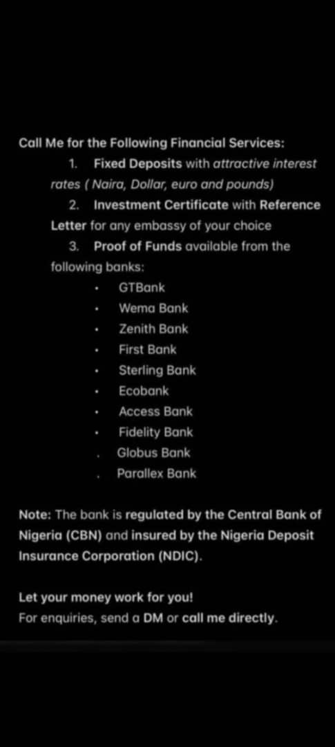 Proof of Funds Service in Abuja, Nigeria 7 Proof of Funds Service in Abuja, Nigeria 7